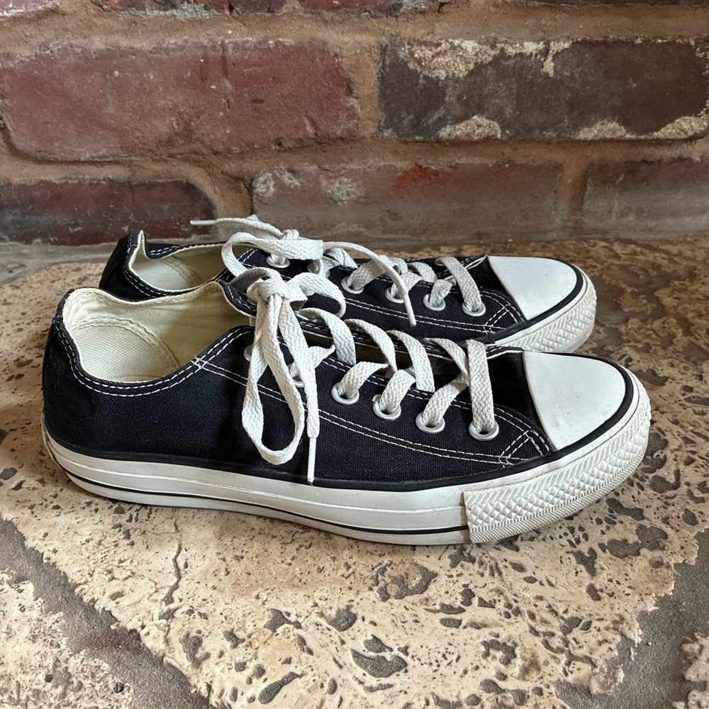 Converse Black and White Low Top Sneakers - Picture 2 of 7